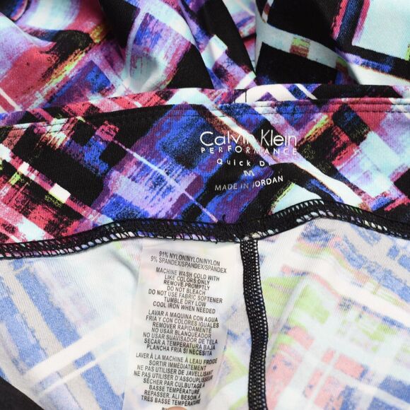 Calvin Klein Women Legging Capri Polyester Multicolor Sz M Quick Dri Performance - Picture 7 of 8